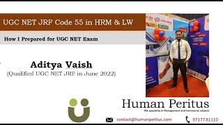 Aditya Vaish - UGC NET/JRF in HR - Toppers talk with Human Peritus