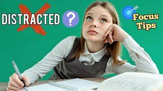 Tips for students who get EASILY DISTRACTED & TROUBLE FOCUSING when STUDYING 