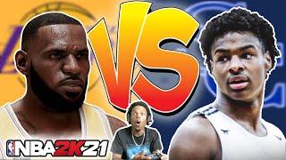 FATHER vs SON! LEBRON JAMES vs BRONNY JAMES!! NBA 2K21 NEXT GEN