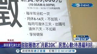 業者大搶人才！ 甜甜圈店祭"月薪39K"月休12-14天獎金另外計 投入餐飲業得"耐高溫.久站"靠福利.薪資搶人才｜記者 沈宛儀 郭翊軒｜【台灣要聞】20211226｜三立iNEWS