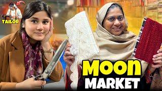 MOON MARKET SY 7 Dresses ki LACES liBudget out  ho gaya|￼ Darzi ky pas gay