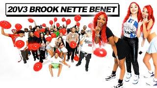 20 GUYS VS 3 INFLUENCERS: BROOKLYN, NETTE & BENET