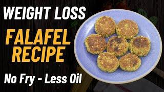 Falafel Recipe - Healthy Falafel With Less Oil - No Fry Falafal Recipe For Weight Loss