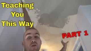 plastering v log loads of tips plastering stipple ceiling make good bonding carlite plaster part 1