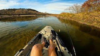 2 Hours of RAW and UNCUT Kayak Fishing on REMOTE RIVER!