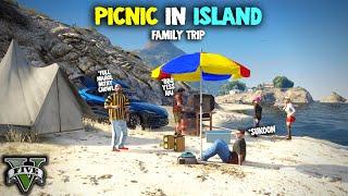 A DAY IN ISLAND WITH FAMILY | Picnic | BBQ | Family Trip | GTA 5 MODS - Urdu | HXB