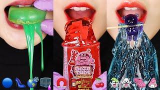 10MINUTES EMOJI EATING ASMR FOR SLEEP, OOZE TUBE LIQUID CANDY, CRUNCH MARSHMALLOW, WAX CANDY ASMR 