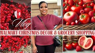 GROCERY SHOPPING WITH MOM & WALMART CHRISTMAS DECOR 2024 | TODDLER PLAYROOM TOUR @tiahnamrose