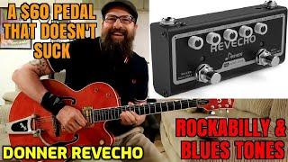 A Great Cheap 2 in 1 Pedal (Reverb/Delay) DONNER REVECHO - Demo/Review