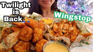 ASMR EATING SOUNDS WINGSTOP MUKBANG CHICKEN WINGS VOODOO FRIES 먹방 NO TALKING TWILIGHT SHOW