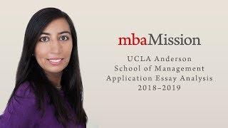 UCLA Anderson Application Essay Analysis, 2018–2019