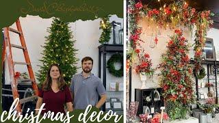 Christmas Garland, Tree, and Matching Arrangement by David Christopher's: Store Display (2022)