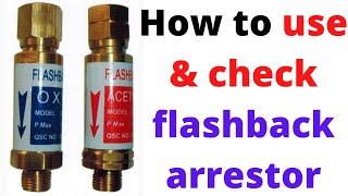 How to check Flashback Arrestor / How to use flashback Arrestor in cutting set. Flashback Arrestor