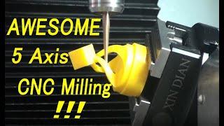 World smallest 5 axis cnc machining center exhibits awesome five axis linkage performance