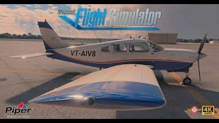 microsoft flight simulator 2020 4K! Bhubaneswar to Visakhapatnam! Piper PA-28 #msfs 2024.#justflight