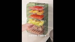 Kitchen Storage Rack Drawer Design Multi-layer Vegetable Tray