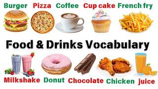 Food and Drinks Vocabulary in English || Learn English Vocabulary.