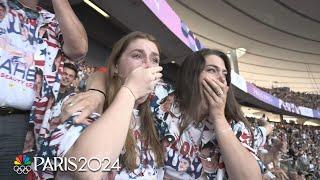 Ilona Maher's family WENT CRAZY for Alex Sedrick's incredible try to win bronze | Paris Olympics