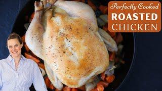 PERFECTLY COOKED ROASTED CHICKEN: How to prep and how to carve roast chicken step by step!