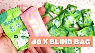 ASMR Unboxing 40 blind bags no talking #mysterybags