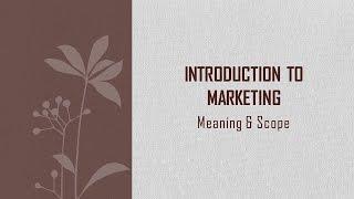 Introduction to Marketing