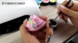 Gel art光療凝膠彩繪使用教學Gel Nails【米卡威MEACAWAY Nails】巴洛克膠暈染氣泡 使用教學