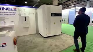 258kwh liquid cooled Wincle ESS energy storage system battery demonstrated by Chi at RE+ Las Vegas