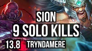 SION vs TRYNDAMERE (TOP) | 9 solo kills, 700+ games | TR Diamond | 13.8