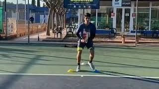 Carlos Alcaraz training on hardcourt!