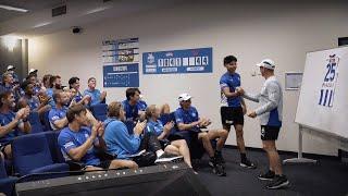 New Roo: Paul Curtis finds out he's making his AFL debut (April 21, 2022)