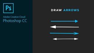 Drawing a line, arrow and arrowhead in Photoshop CC