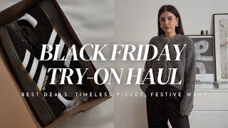 HUGE BLACK FRIDAY TRY-ON HAUL | Massimo Dutti, COS, Sézane, Arket, H&M, Mango & Adidas Finds