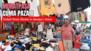 Muratpaşa Elbise Pazarı Güncel Fiyatları | Turkish Street Market in Antalya's Center Vlog  2024 4k