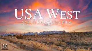  USA West Scenic Nature Relaxation 4K Drone Film with Ambient Music