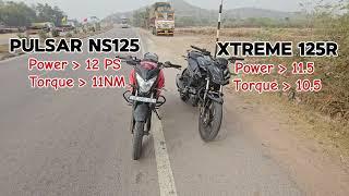  Xtreme 125R vs Pulsar Ns 125  | Unexpected Result  #trending #viralvideo #dragrace #bike