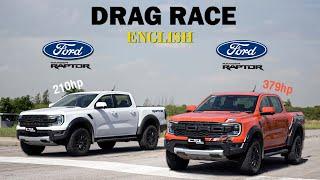 Ford Ranger Raptor 3.0 V6 vs 2.0 Diesel DRAG RACE