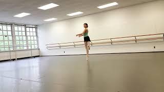 Katherine Healy coaching ballet rehearsal fouettes with student Catherine