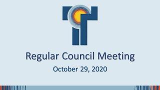 Council Regular Meeting October 30