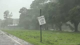 Hurricane Ida Initial Impacts In Raceland, LA - 8/29/2021