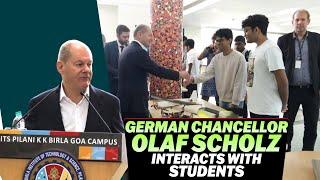 LIVE: German Chancellor Olaf Scholz interacts with students of BITS Pilani in Goa