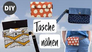 DIY - süße kleine Tasche nähen,  Gürteltasche und Clutch, Anleitung für auch Anfänger