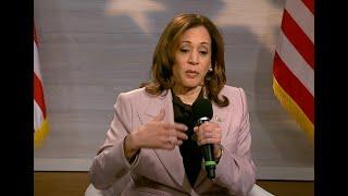 LIVE: Kamala Harris sits down with Black Journalists-- after Trump MELTDOWN at same event