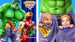 Fake Superheroes vs Real Superheroes! Sneaking Into the Movies Challenge!