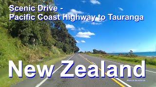 Scenic Drive along the Pacific Coast Highway,Thornton Beach to Tauranga,North Island,New Zealand