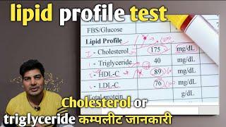 lipid profile test / cholesterol kam karne ke upay / triglycerides in hindi / high cholesterol