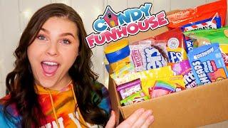 CANDY FUNHOUSE UNBOXING | International Candy Taste Test | Canadian Tries American + British Snacks