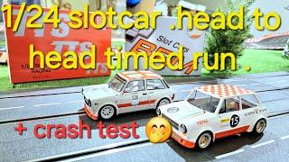 Slot cars,race em ,crash em .#slotcars #slotcar #slotcarsareback #slotcarracing #124scale #toys #car