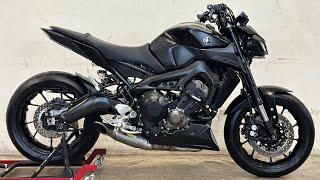 Yamaha Mt09 2018 Exhaust sound Akrapovic full system + Remap Ecu