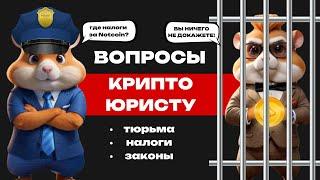 НАЛОГИ ЗА HAMSTER KOMBAT И NOTCOIN | ТЮРЬМА ЗА КРИПТУ? | РАЗГОВОР С КРИПТО-ЮРИСТОМ