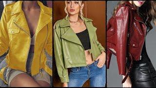 luxury Leather Jecket Design For Girls || New Stylish Leather Jecket For Winter// FASHION UPDATES